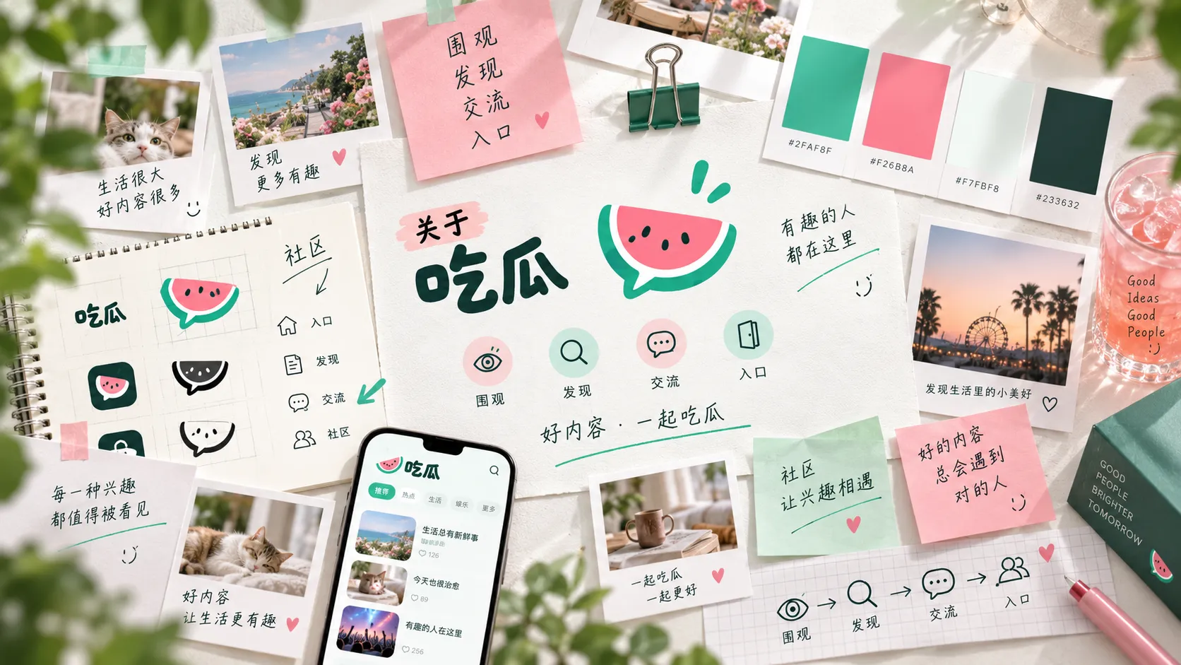 社区帖子中的来源标签示意